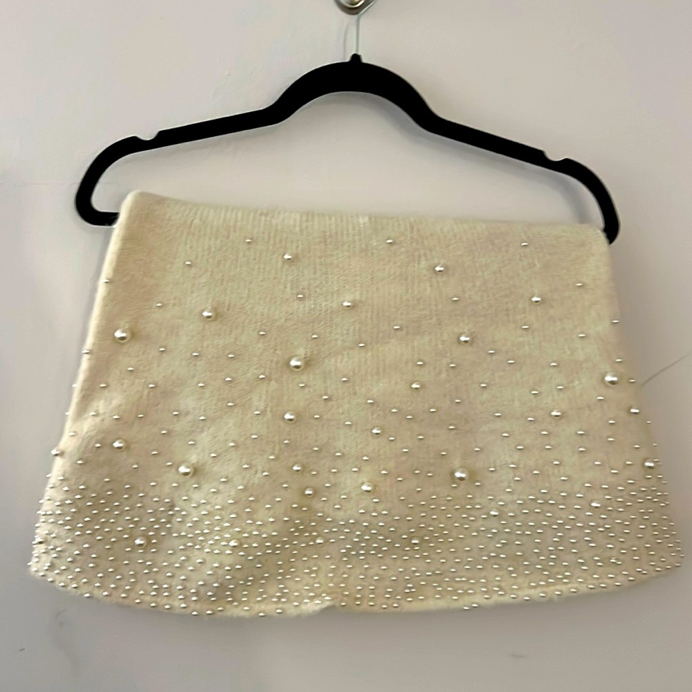 ZARA PEARL SWEATER AND SKIRT SET XS